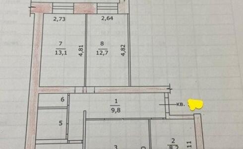 Продается 4-комнатная квартира 72м2 , С комплекс, номер 116349 - 17