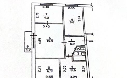 Продается 4-комнатная квартира 59м2 , 10 комплекс, номер 115795 - 25