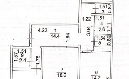 Продается 3-комнатная квартира 78м2 ,  комплекс, номер 115266 - 15