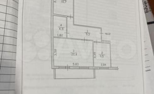 Продается 2-комнатная квартира 60м2 , 3А комплекс, номер 115467 - 14