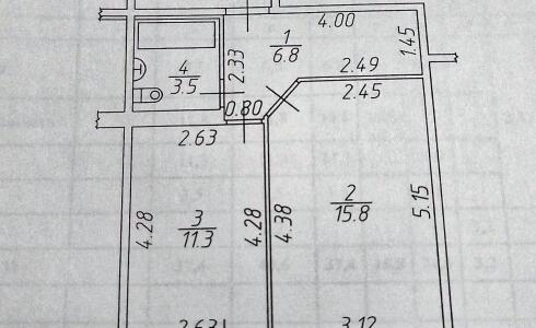Продается 1-комнатная квартира 37м2 , 64 комплекс, номер 115272 - 15